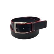 USC Trojans Black Italian Leather Cardinal Edge Belt